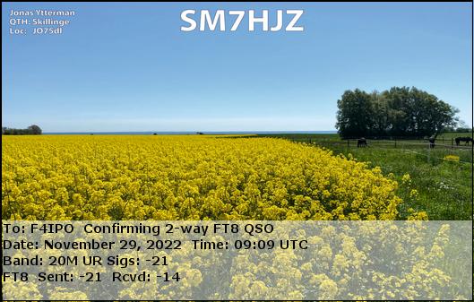 QSL de SM7HJZ