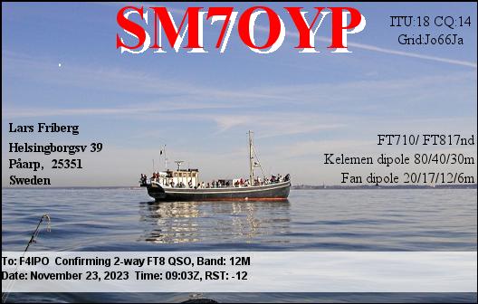 QSL de SM7OYP