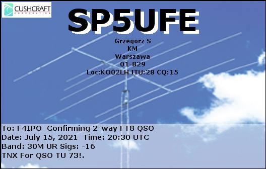 QSL de SP5UFE