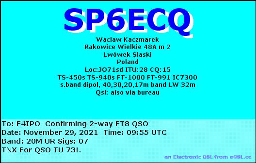 QSL de SP6ECQ