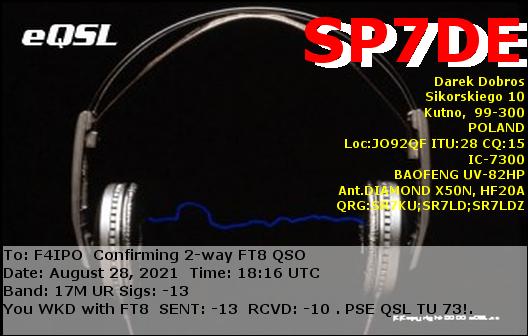 QSL de SP7DE