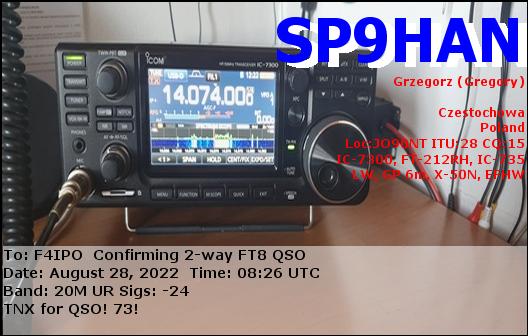 QSL de SP9HAN