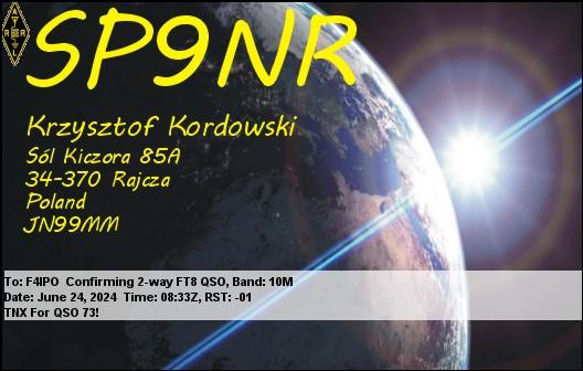 QSL de SP9NR