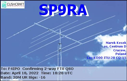 QSL de SP9RA