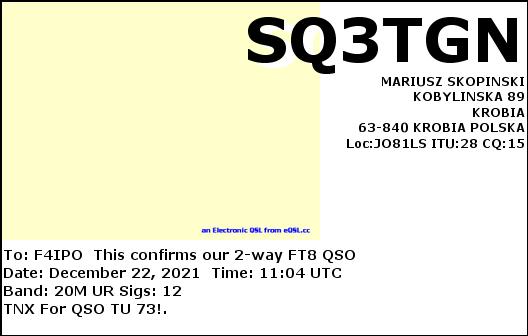 QSL de SQ3TGN