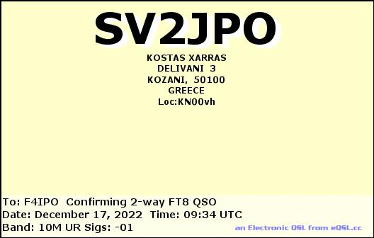 QSL de SV2JPO