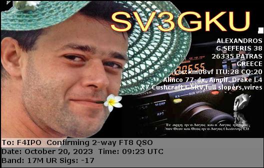 QSL de SV3GKU