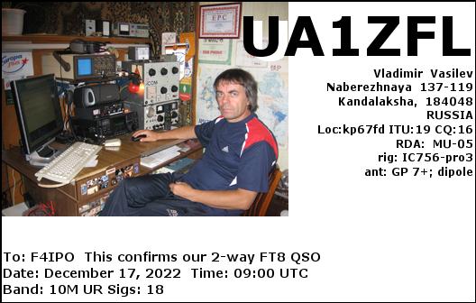 QSL de UA1ZFL