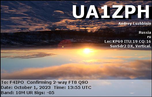 QSL de UA1ZPH