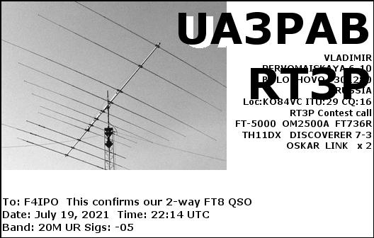 QSL de UA3PAB