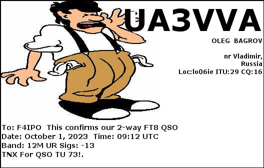 QSL de UA3VVA