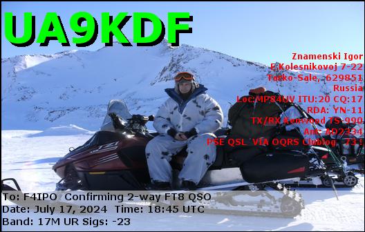 QSL de UA9KDF