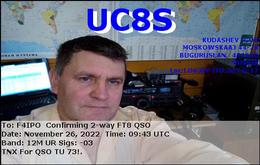 QSL de UC8S