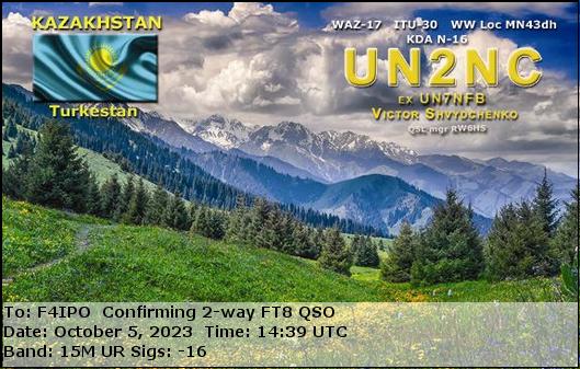 QSL de UN2NC