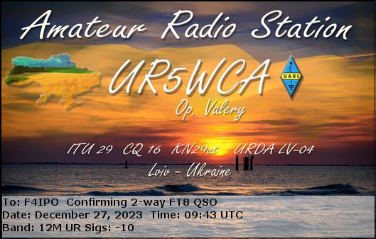 QSL de UR5WCA