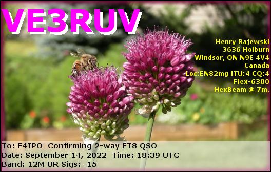 QSL de VE3RUV