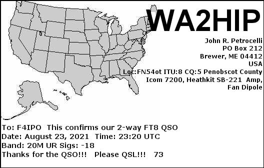 QSL de WA2HIP