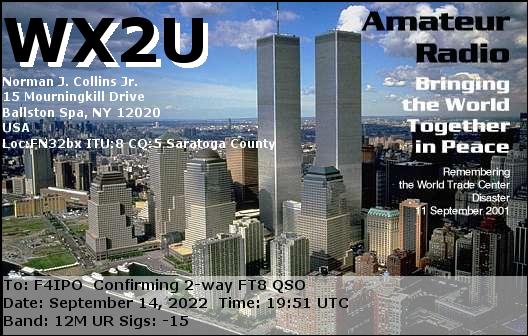 QSL de WX2U