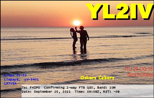 QSL de YL2IV