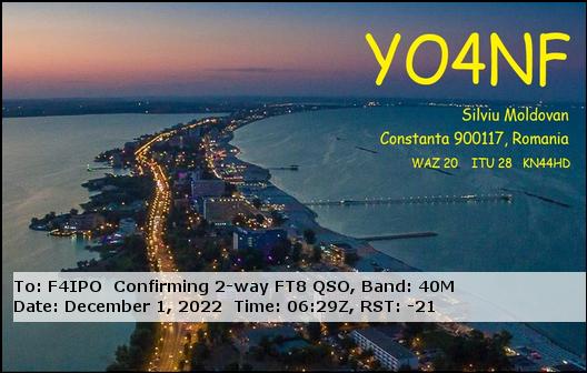 QSL de YO4NF