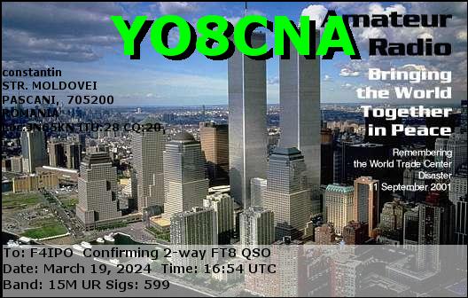 QSL de YO8CNA